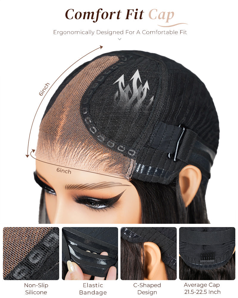 【Limited Design】Special Jerry Curl Natural Black 6-inch Deep Lace Double Drawn Human Hair Wigs