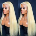 [BOGO] 613 Blonde Straight Transparent Lace Front Human Hair Wigs High Density Natural Hairline