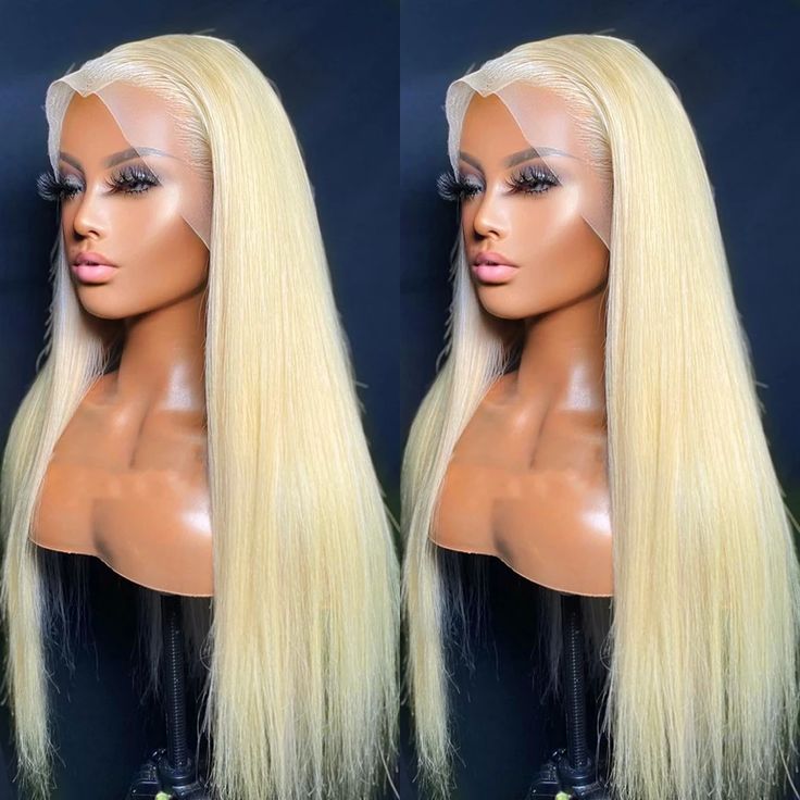 [BOGO] 613 Blonde Straight Transparent Lace Front Human Hair Wigs High Density Natural Hairline